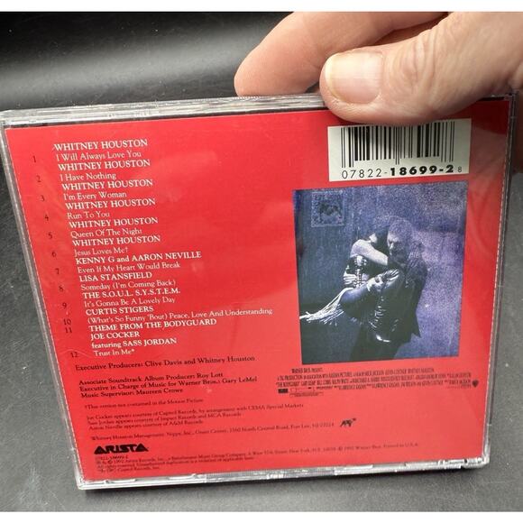 The Bodyguard OST Soundtrack Whitney Houston CD Album 1992 Arista EC! -D - Picture 2 of 3